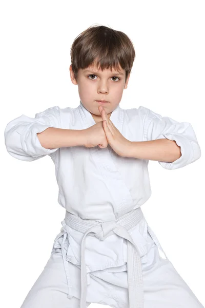 Confident little boy in kimono — Stock Photo, Image