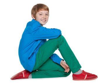 moda preteen çocuk oturur