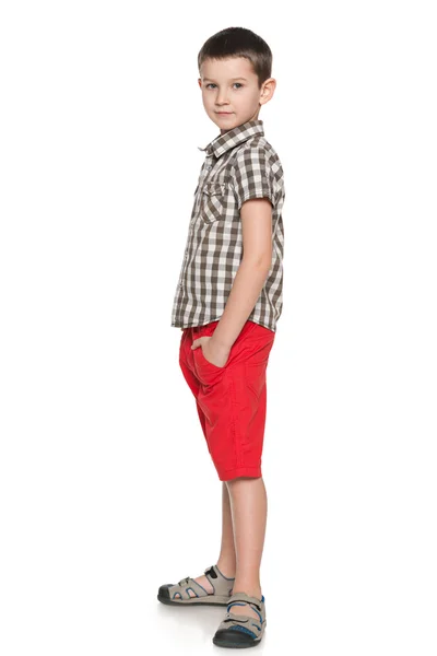 Portret profil moda młody chłopak — Zdjęcie stockowe