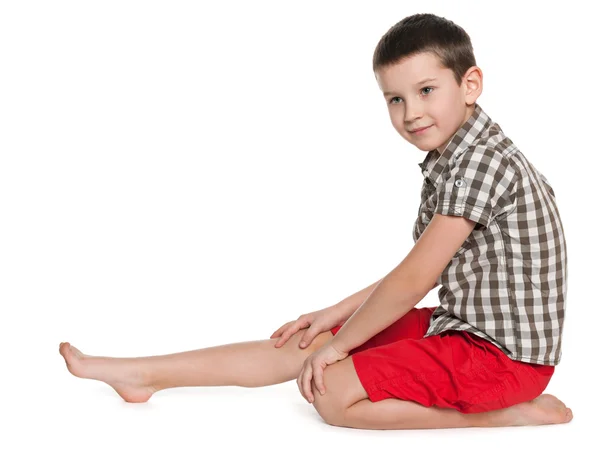 Profiel portret van een schattige kleine jongen — Stockfoto