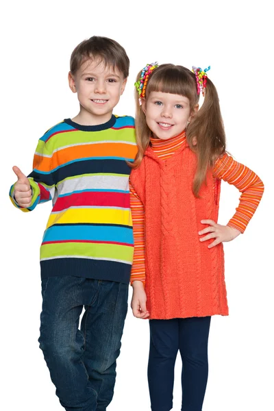 Dois pré-escolares de moda — Fotografia de Stock