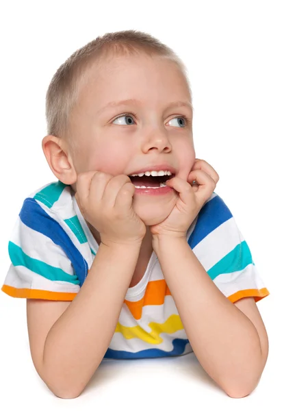 Curious happy little boy Stock Image
