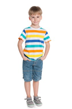 gülümseyen sevimli küçük çocuk