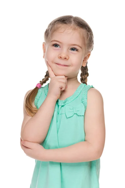 Retrato de una niña inteligente — Foto de Stock