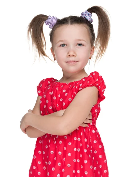 Retrato de uma menina de moda — Fotografia de Stock