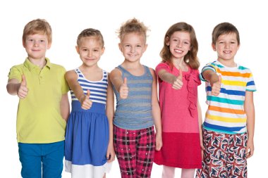 başparmaklarını beş çocuk Dur