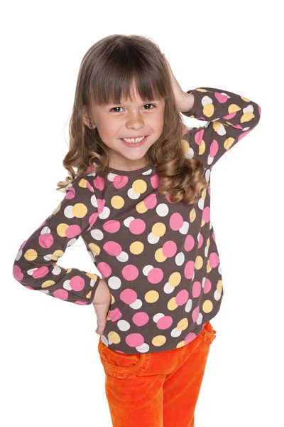 Happy fashion little girl Royalty Free Stock Images