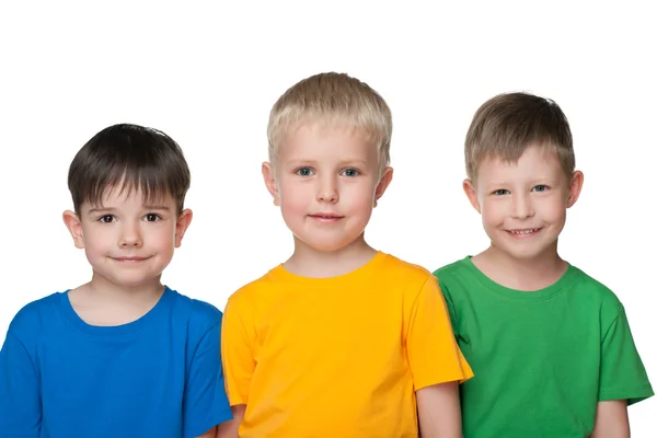 Três meninos pequenos — Fotografia de Stock