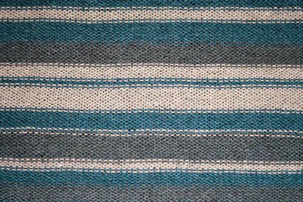 Striped Knit Texture Cotton Yarn — Zdjęcie stockowe