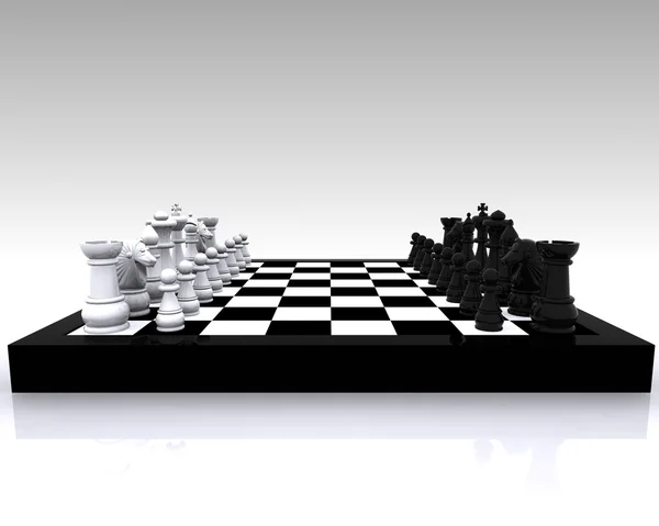 Chess 3d - bitva — Stock fotografie