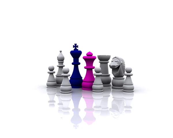 Schach - 3D — Stockfoto