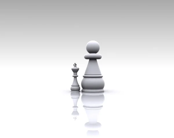 Schach 3d - Metapher — Stockfoto