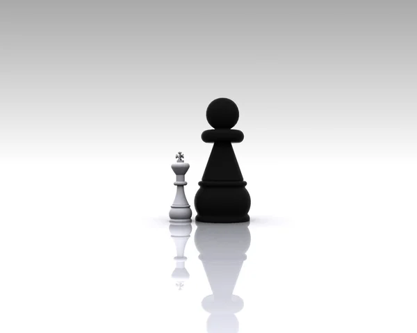 Chess 3D - Metaphor — Stock Photo, Image