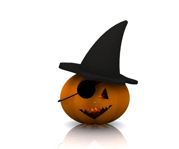 Pumpa pirat halloween - 3d — Stockfoto