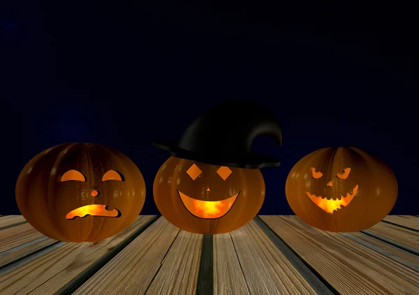 Felice zucca di Halloween — Foto Stock