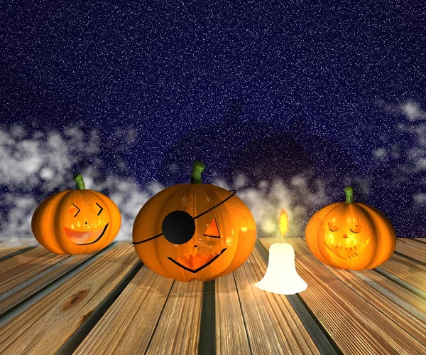 Halloween background - 3D — Stock Photo, Image