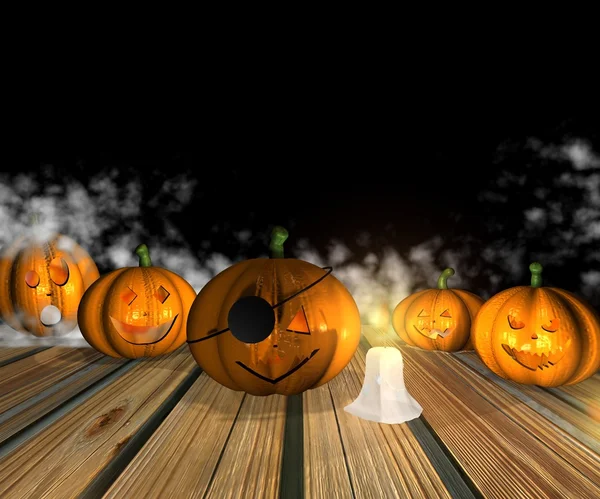 Halloween bakgrund - 3d — Stockfoto