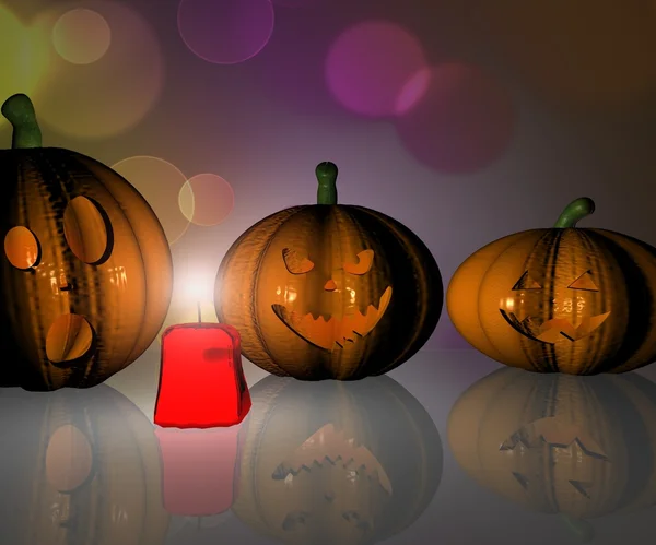 Glücklich halloween Hintergrund - 3d — Stockfoto