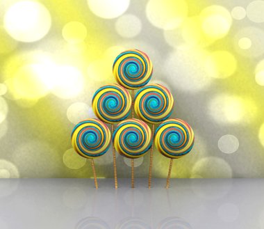 tatlı Noel ağacı - 3d