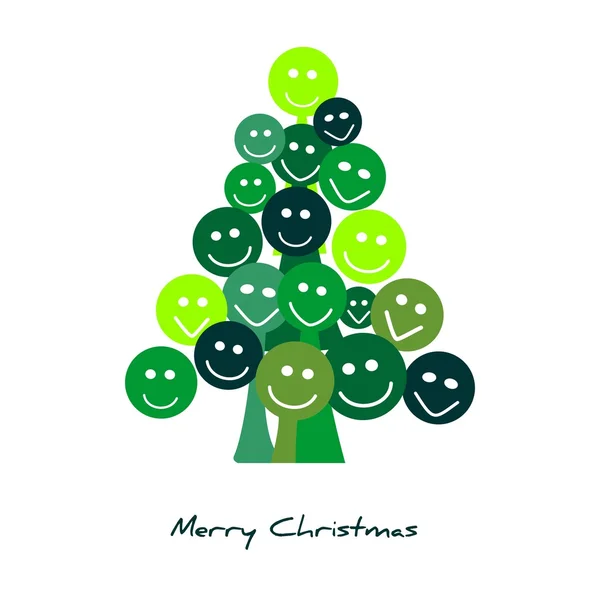 Árvore de Natal feliz — Vetor de Stock