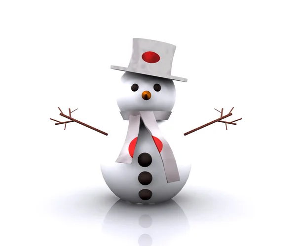 Snowman Japanese - 3D — Stok fotoğraf