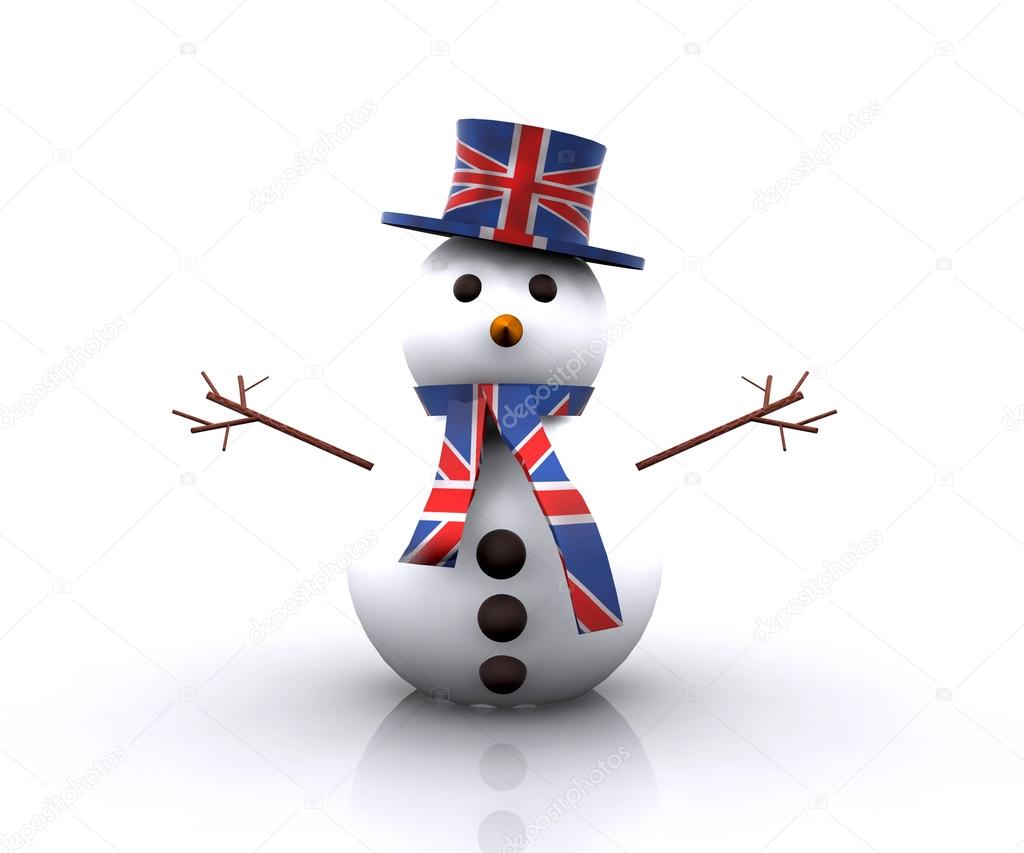Cheerful Snowman English
