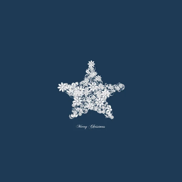 Elegant Julstjärnan blomma - vintage — Stock vektor