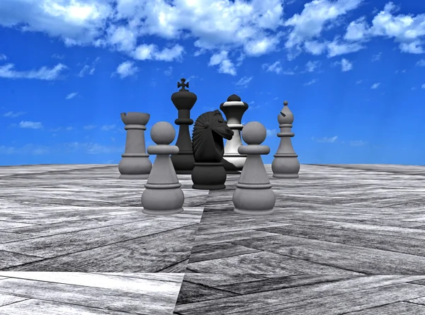 3D-s illusztráció - sakk — Stock Fotó