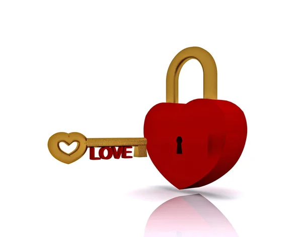 La llave del corazón — Foto de Stock