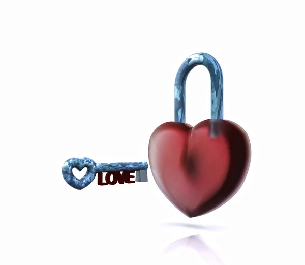 La llave del corazón — Foto de Stock