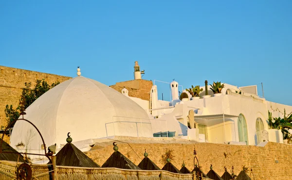 Tunisien - slottet väggar och husen i hammamet — Stockfoto