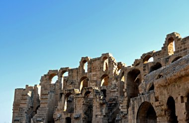 şehir el jem - Tunus, Afrika'nın Roma amfi tiyatro