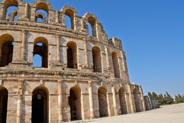 şehir el jem - Tunus, Afrika'nın Roma amfi tiyatro