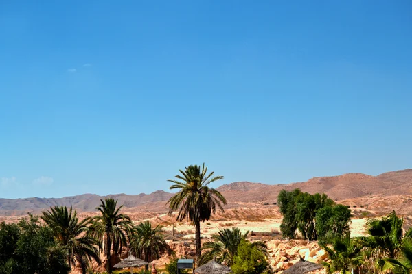 Panorama da aldeia deserta de Matmata - Tunísia, África — Fotografia de Stock