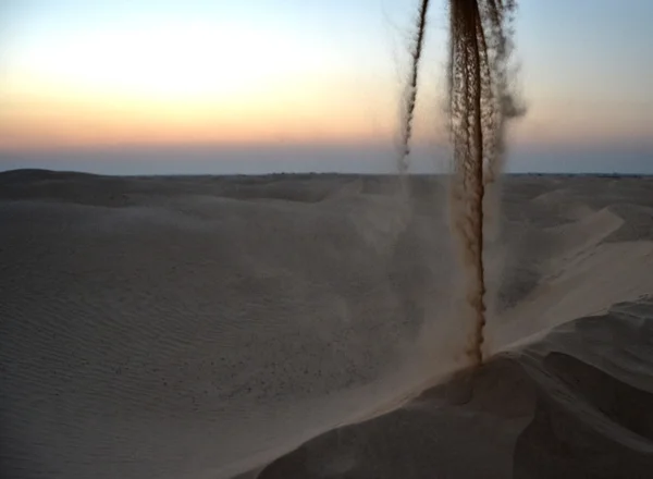 Sandwind in der Sahara-Wüste — Stockfoto