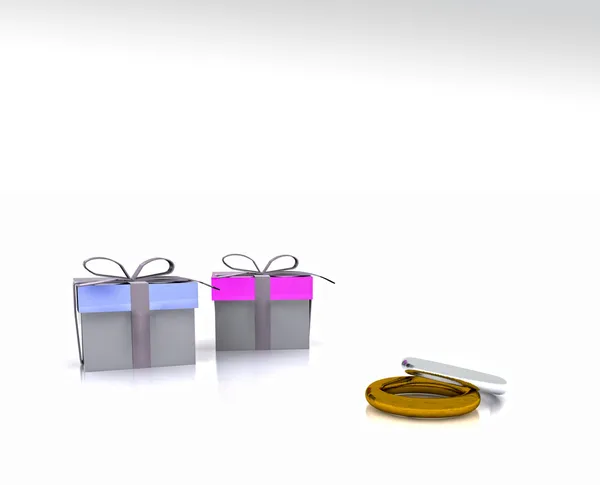 Anillos de boda - 3D — Foto de Stock