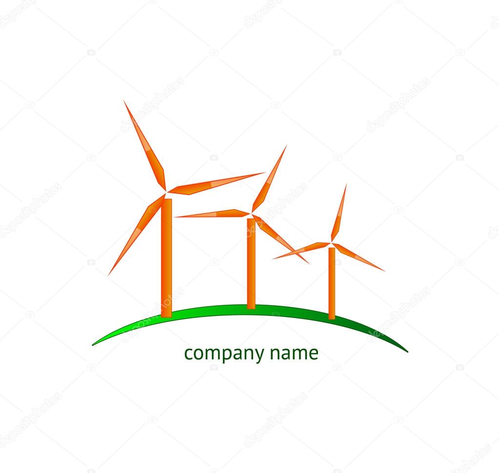 Renewable energy - wind turbines stylized