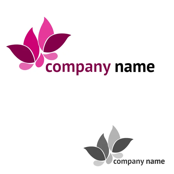 Logo con rose astratte — Vettoriale Stock