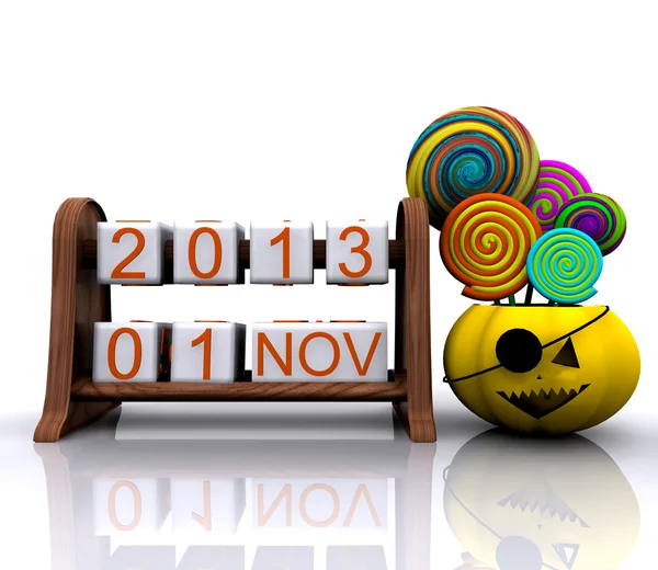 1 november, halloween 3d — Stockfoto