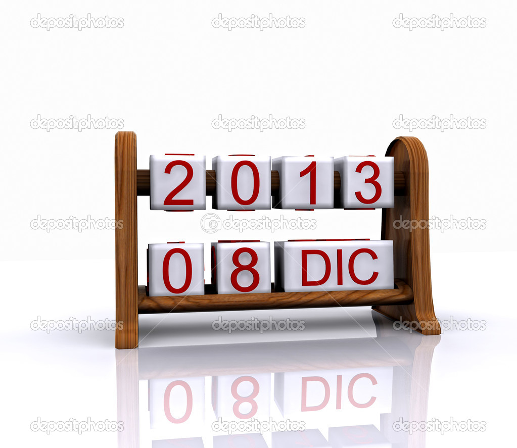 fecha - 8 de diciembre — Foto de stock © Letyg84 #22080983