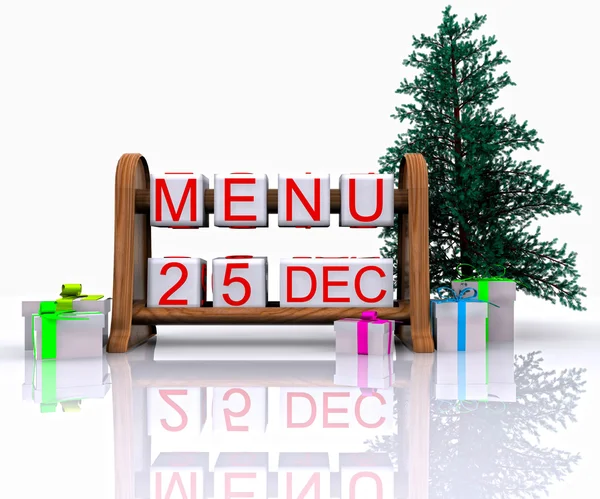 Menü - Frohe Weihnachten — Stockfoto