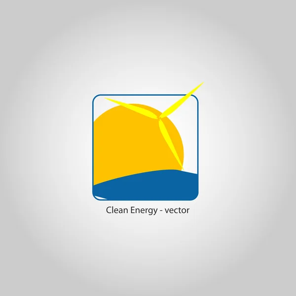 Logo - čistá energie — Stockový vektor