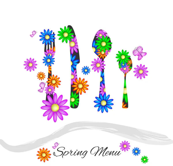 Spring menu — Stock Vector