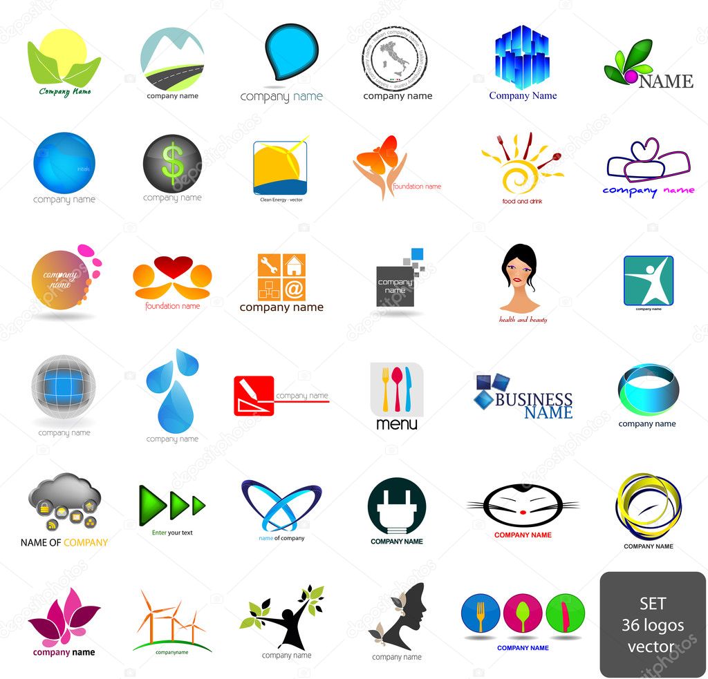 Set - logos for various companies
