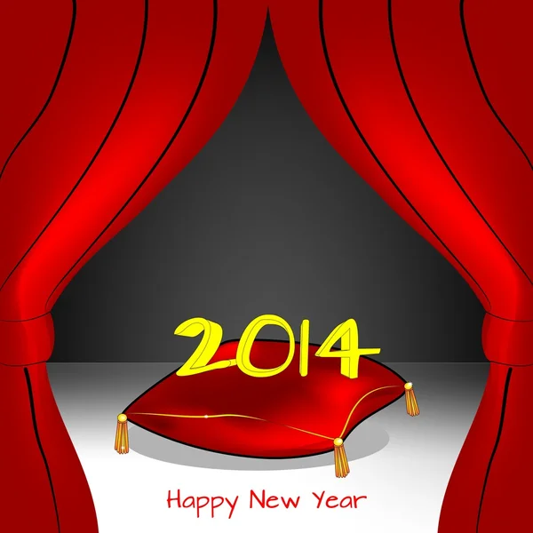 Op het podium het nieuwe jaar, 2014 — Stockvector