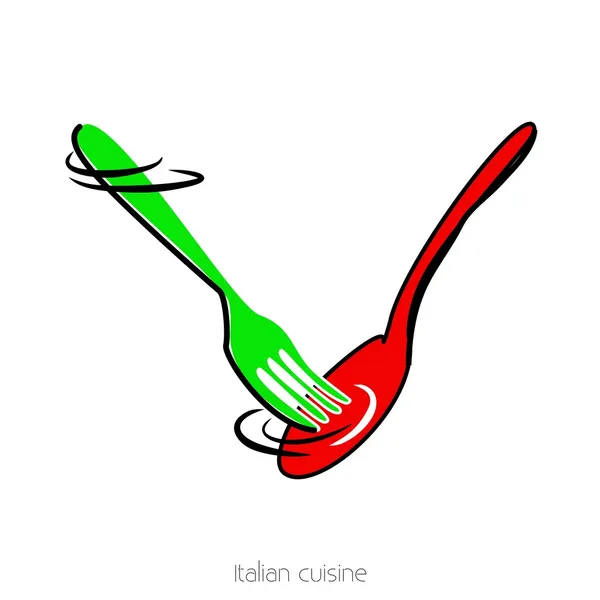 Comida italiana — Vector de stock