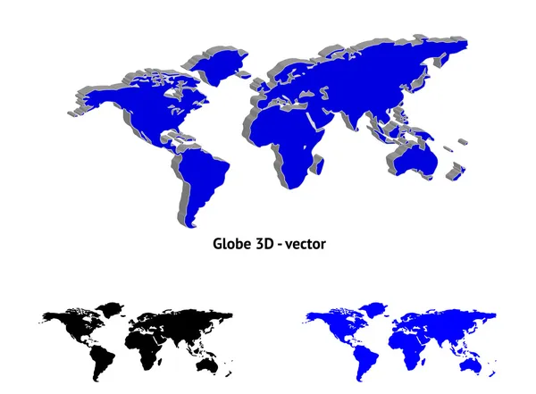 Set - gekleurde continenten — Stockvector