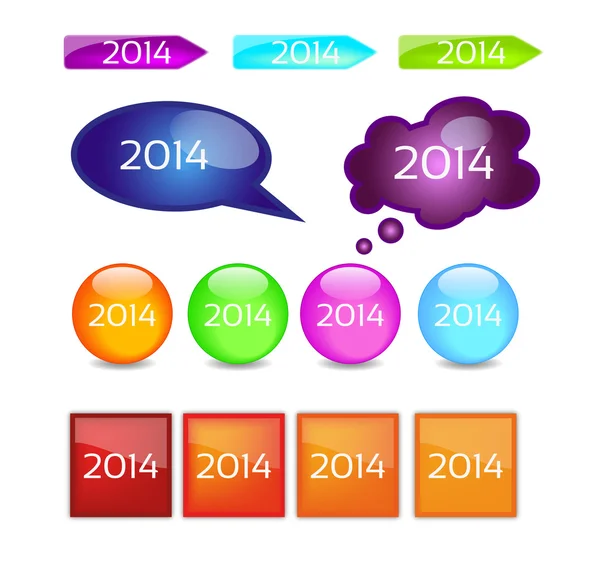 Buttons 2014 — Stock Vector