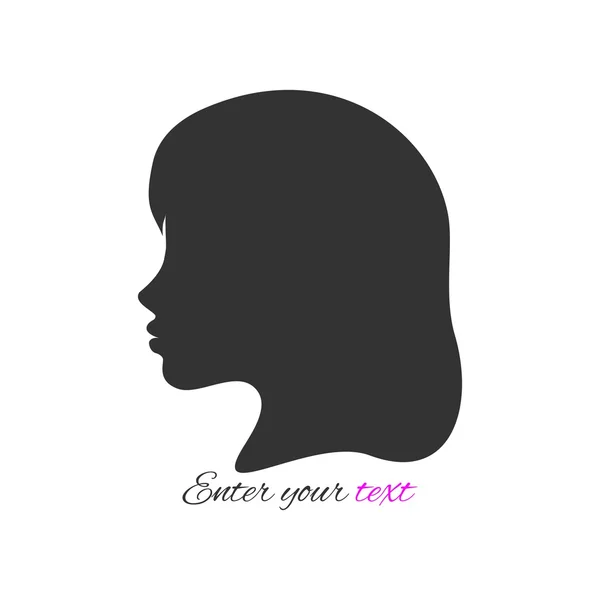 Perfil de mujer — Vector de stock