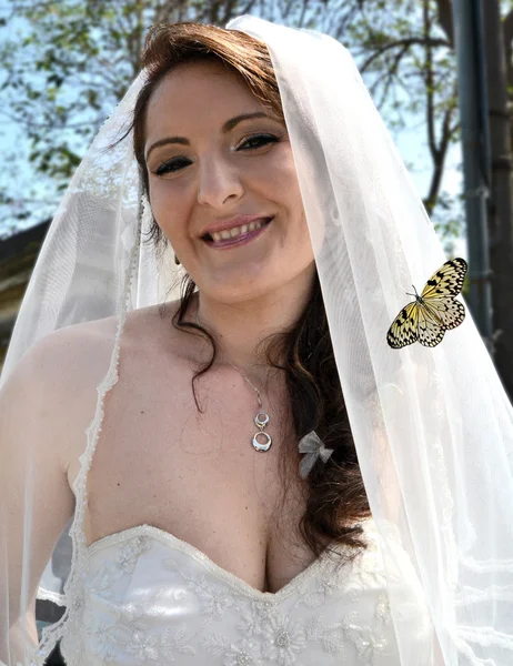 幸せな花嫁の美しい — ストック写真
